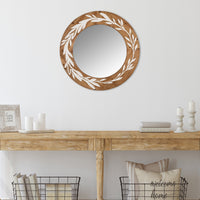Darcy Carved Wood Wall Mirror