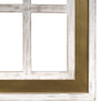 Gold and White Window Panel Wall Decor