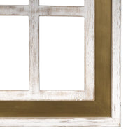 Gold and White Window Panel Wall Decor