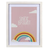 Shine Bright Glitter Rainbow Wall Art