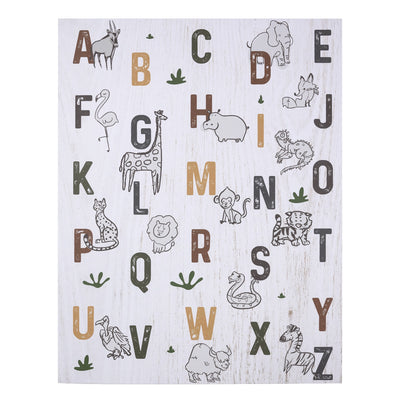 Jungle Animal Alphabet Wall Art