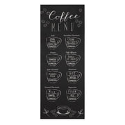 Coffee Menu Monochromatic Wall Art