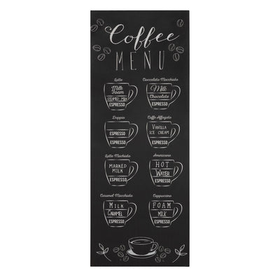 Coffee Menu Monochromatic Wall Art