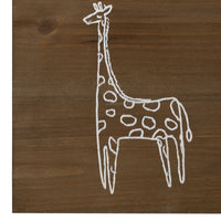 Stand Tall Wooden Giraffe Wall Art