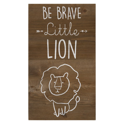 Be Brave Wooden Lion Wall Art