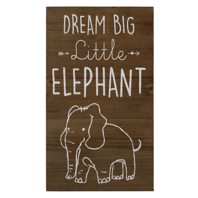 Dream Big Wooden Elephant Wall Art