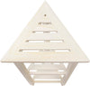 Hotel White Teak 32" Triangle Corner Shower Tiered Shelf