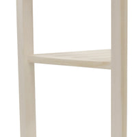 Hotel White Teak 32" Triangle Corner Shower Tiered Shelf