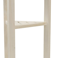 Hotel White Teak 32" Triangle Corner Shower Tiered Shelf