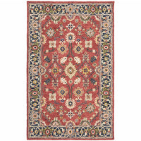 4'x6' Red and Blue Bohemian Rug