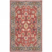 4'x6' Red and Blue Bohemian Rug