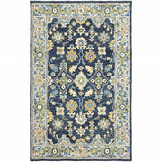 5'x8' Navy and Blue Bohemian Area Rug