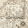 4'x6' Beige and Ivory Center Jewel Area Rug