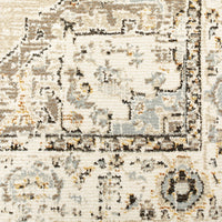 7'x9' Beige and Ivory Center Jewel Area Rug