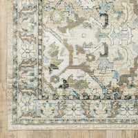 7'x9' Beige and Ivory Medallion Area Rug