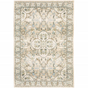 8'x10' Beige and Ivory Medallion Area Rug