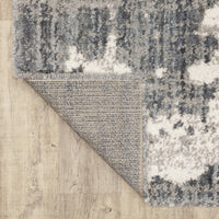 8' Grey and Ivory Grey Matter Indoor Runner Rug