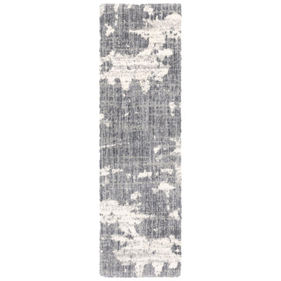 8' Grey and Ivory Grey Matter Indoor Runner Rug