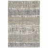 7'x9' Grey and Ivory Abstract Lines Area Rug