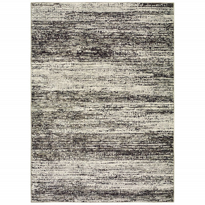 5'x8' Distressed Ash and Charcoal Abstract Indoor Area Rug