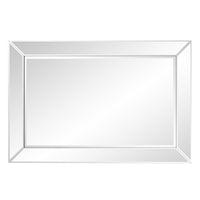 Rectangle Wooden Frame Mirror with Beveled Edge