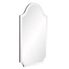 Minimalist Rectangle Arched Glass Mirror with Beveled Edge And Scalloped Corners