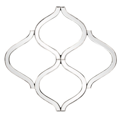 Interlocking Mirrored Curved Shapes with Beveled Edge