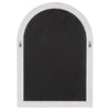 White Washed Mirror with Arched Panel Window Design