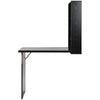 Sleek Black Finish Folding Murphey Style Desk with Shelves
