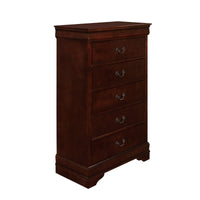 Modern Merlot Toned Chest with 5 Drawers