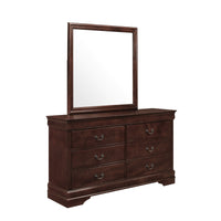 Modern Merlot Toned Dresser with 6 Drawer