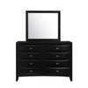 Black Dresser with 5 Chambared Drawer