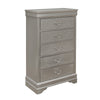 Silver Tone Chest with 5 Spacious Interior Drawers