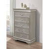 Silver Tone Chest with 5 Spacious Interior Drawers