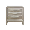 Modern Champagne Nightstand with 3 Spacious Drawer