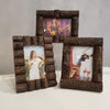 Set of Three 4" x 6" Log Cabin Style Picture Frames
