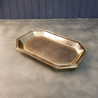 Gilded Gold Finish Textured Serving Tray