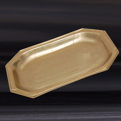 Gilded Gold Finish Textured Serving Tray