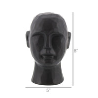 Geometric Ceramic Bust Small Matte Black