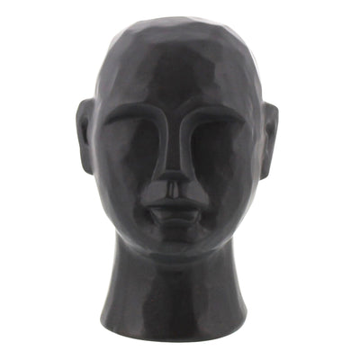 Geometric Ceramic Bust Small Matte Black