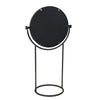 Black Tabletop Standing Round Vanity Mirror