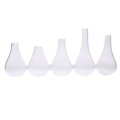 Quintuplet Set Of Five Joined Glass Vases