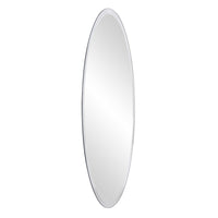Oval Shaped Glass Frameless Mirror