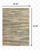 3' x 6' Ivory Sage Abtract Lines Indoor Area Rug