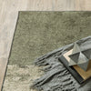 7' Brown and Gray Abstract Marble Squares Indoor Runner Rug