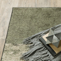 3' x 6' Brown and Gray Abstract Marble Squares Indoor Area Rug