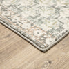 6' x 9' Ivory Grey Distresed Oversize Medallion Indoor Area Rug