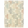 2' x 3' Ivory Multi Neutral Tone Scratch Indoor Accent Rug