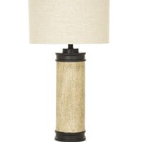 Set of 2 Rustic Cork Look Burnished Brown Table Lamp