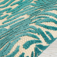 3' x 4' Aqua Abstract Indoor Outdoor Area Rug